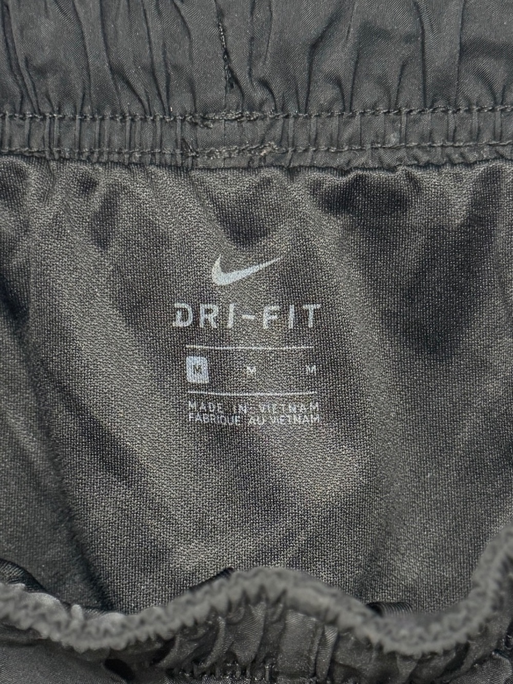 Nike Black Athletic Shorts with White Trim - Picture 2 of 4